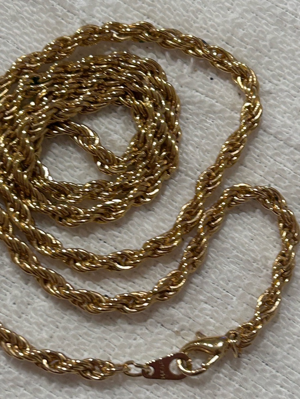 22 inch 14kt gold plate Italian Gold Rope Chain Necklace - Women's Jewelry